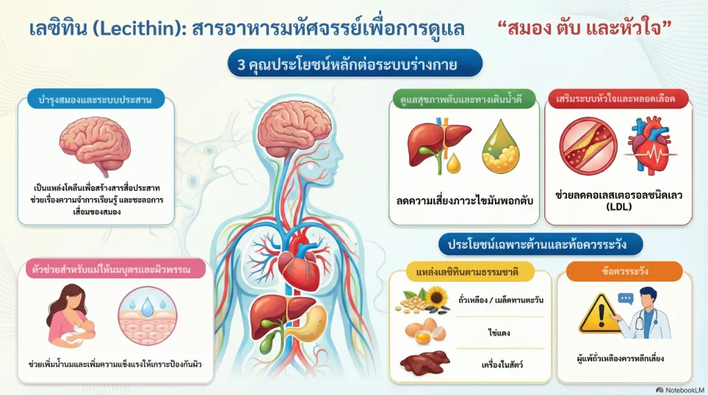 Lecithin: สารอาหารสำคัญเพื่อสมอง ตับ และหัวใจที่คุณไม่ควรมองข้าม