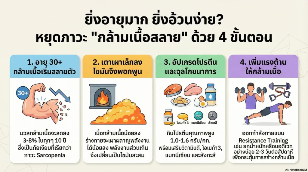 ทำไมยิ่งอายุเยอะยิ่งอ้วนได้ง่าย