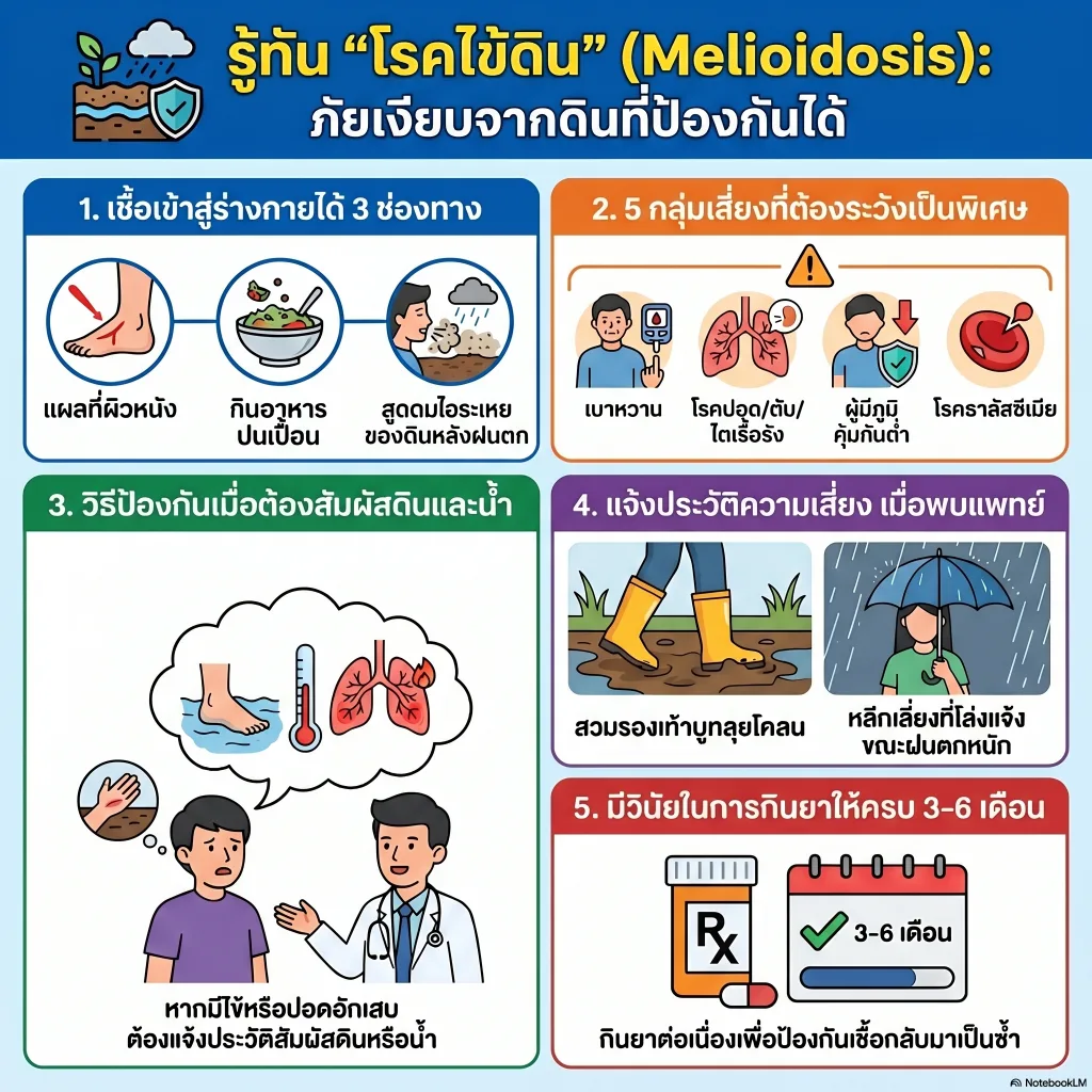 ทำความรู้จัก "โรคไข้ดิน" (Melioidosis) ภัยเงียบจากผืนดินที่อาจอันตรายถึงชีวิต