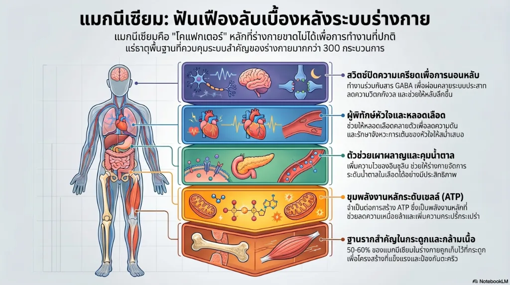 Magnesium (แมกนีเซียม): แร่ธาตุสำคัญที่มีบทบาทครอบคลุมต่อสุขภาพร่างกาย